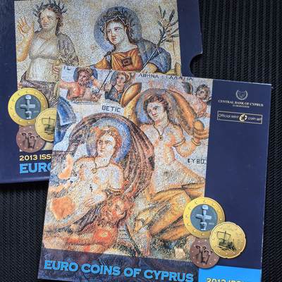 道一币馆币章第一百五十六场 - 欧洲之星 原包装 塞浦路斯2013年欧元套币八枚
