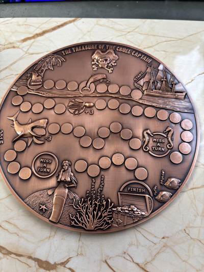 第184期拍卖 - 帕劳2015年寻找海盗宝藏超大规格游戏棋纪念铜币带黑绒袋