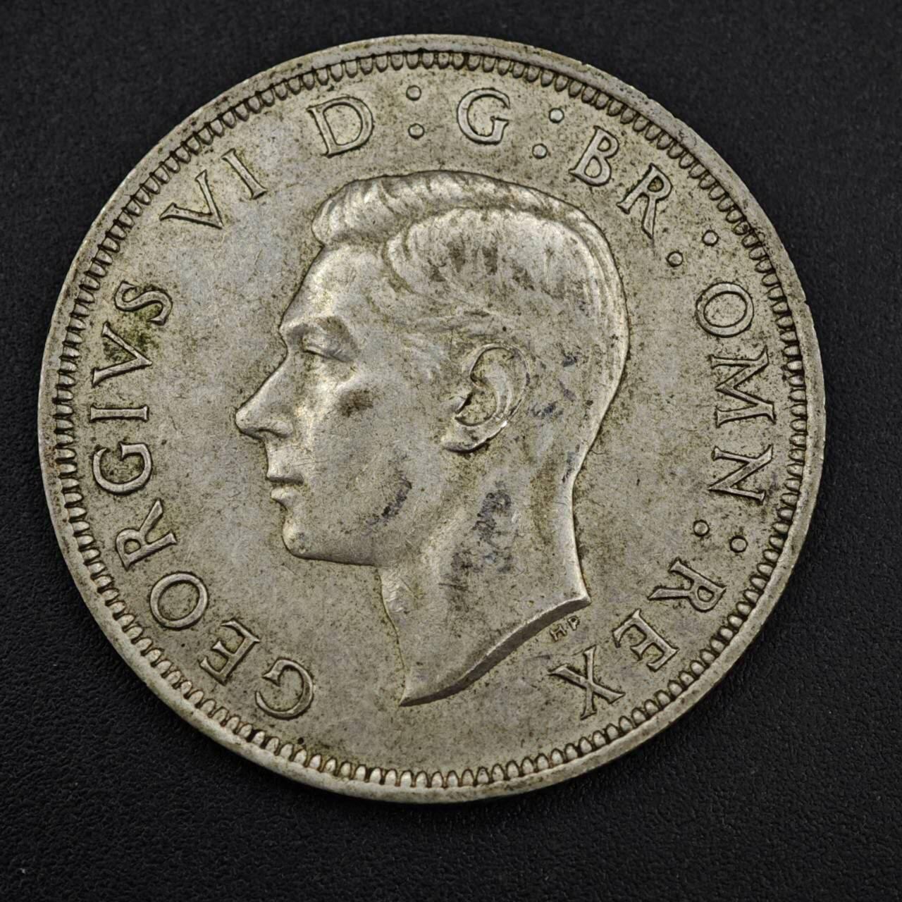 【淘币小摊】实时拍第八百一十四拍   散币场   满百包邮可预留二周 每周一统一发货   英国1946年乔治六世半克朗银币