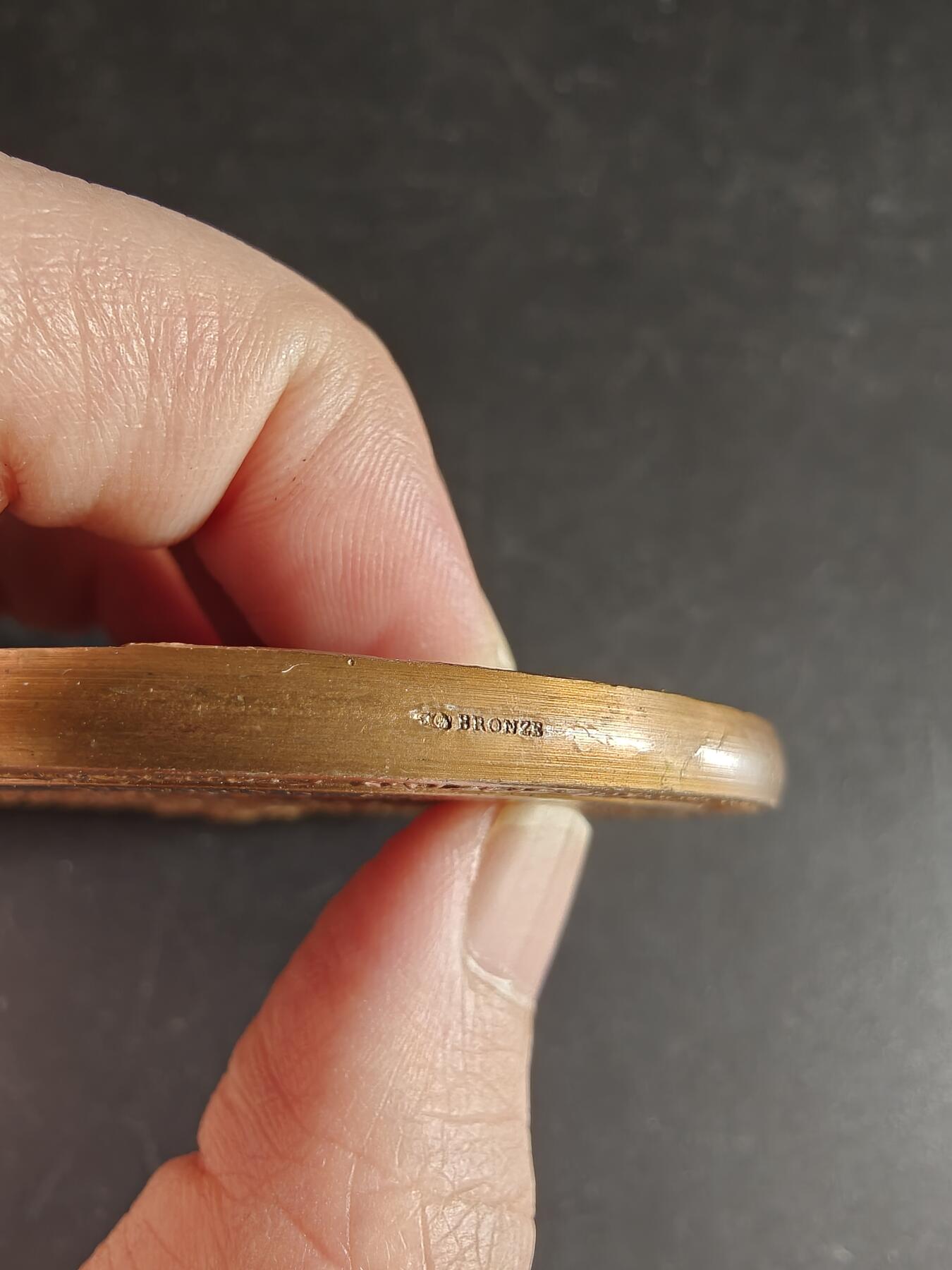 老王徽章第167期 印度尼西亚公共工程和能源部与法国合作建设大坝工程大铜章       直径66mm.    重量171.4g   