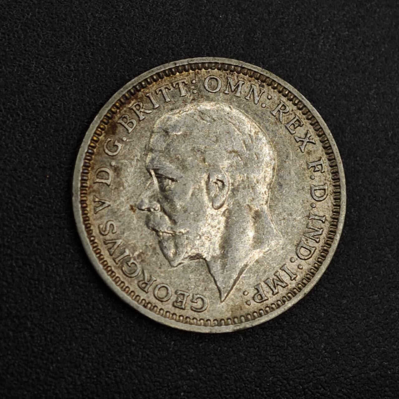 【淘币小摊】实时拍第八百一十四拍   散币场   满百包邮可预留二周 每周一统一发货   英国1932年乔治五世3便士银币