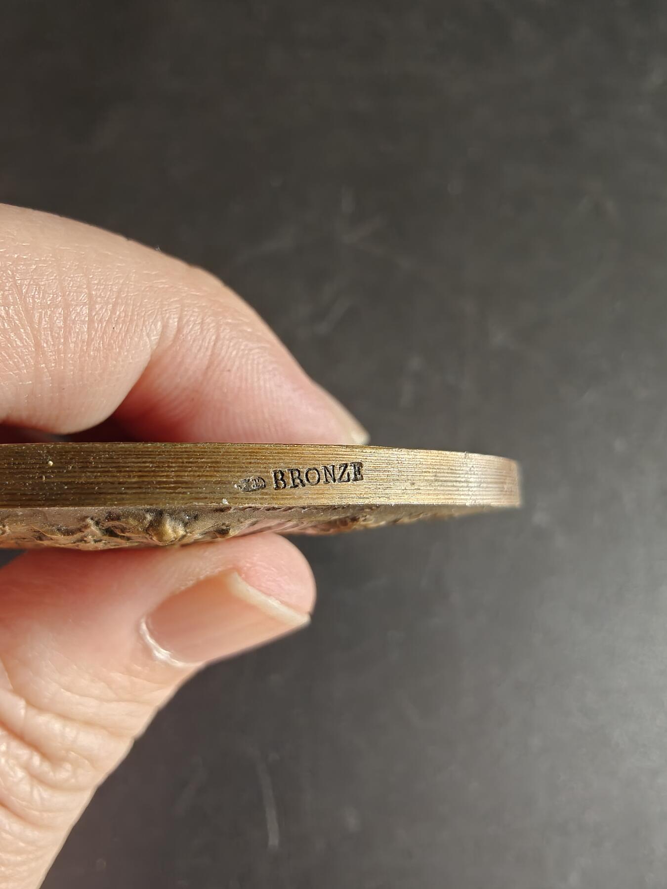 老王徽章第167期 法国国家医学科学院RENÉ TRUHAUT教授大铜章     直径64mm.   重量116.9g