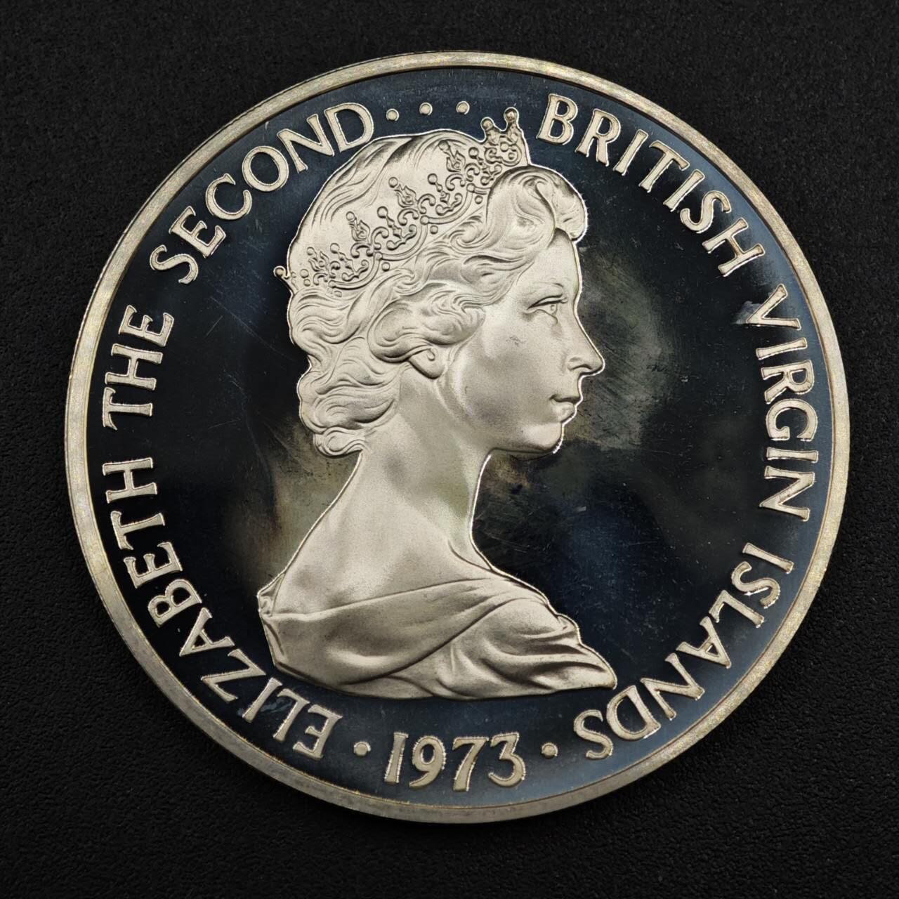 【淘币小摊】实时拍第八百一十五拍   银币套币场   满百包邮可预留二周 每周一统一发货   维尔京1973年军舰鸟一元精制银币重25.7克925银 银价307