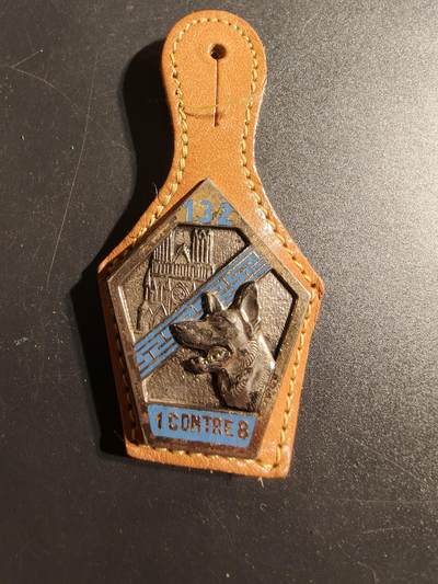 老王徽章第167期 - 法国第132步兵团军犬部队证章