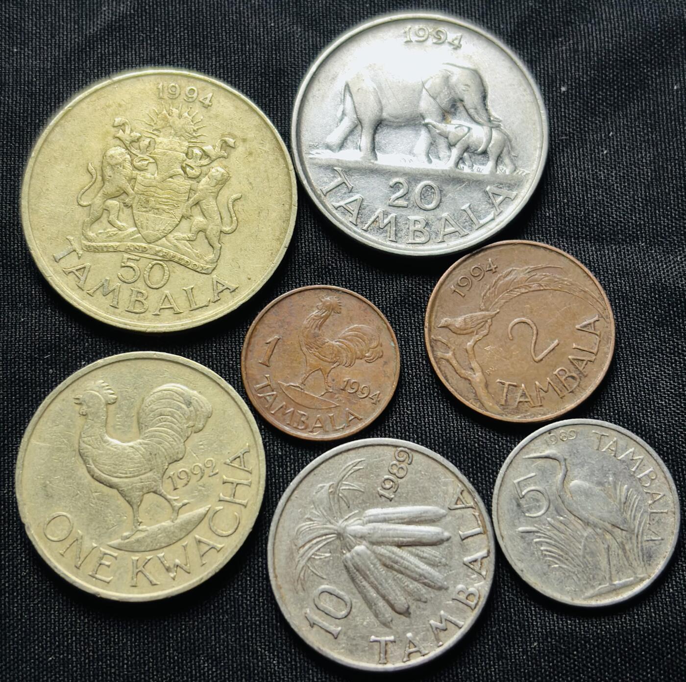 文馨钱币收藏第 284 场，【 长期接收代拍品】老藏家拍品南朝鲜李承晚时期货币，泰国大型纪念币，土耳其各时期及各国套币场 好品马拉维 7 枚套