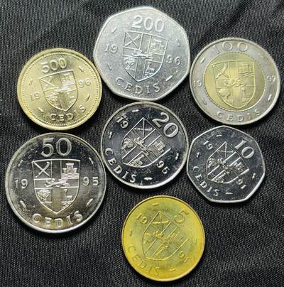 文馨钱币收藏第 284 场，【 长期接收代拍品】老藏家拍品南朝鲜李承晚时期货币，泰国大型纪念币，土耳其各时期及各国套币场 - 原光品相加纳 7 枚套