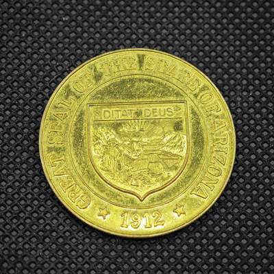 【淘币小摊】限时拍第八百一十六拍  纪念章场  满百包邮可预留两周  周一统一发货  -  美国亚利桑那州纪念章直径30mm