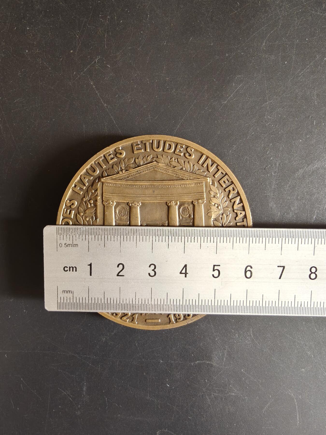 老王徽章第167期 法国国家医学科学院RENÉ TRUHAUT教授大铜章     直径64mm.   重量116.9g