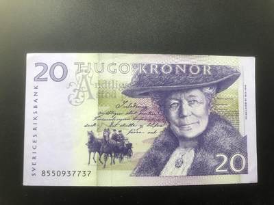 67 EPQ 1979年 新加坡鸟版20元，各版本稀有瑞典1000克朗，持续更新ing - 瑞典 2006-2011年版 20瑞典克朗 XF流通品