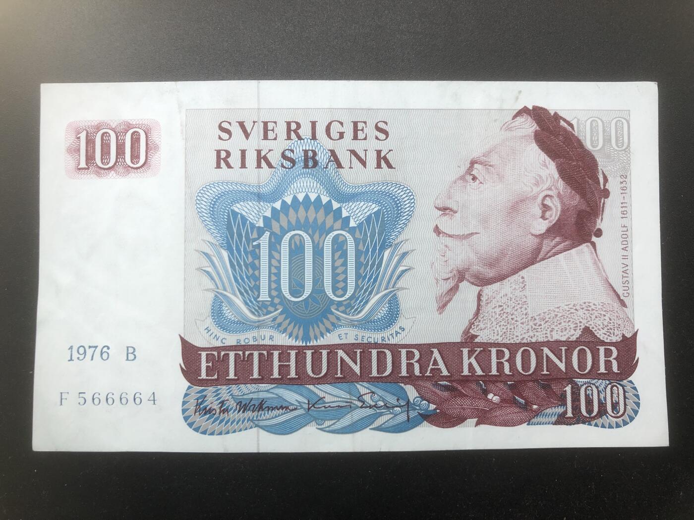 67 EPQ 1979年 新加坡鸟版20元，各版本稀有瑞典1000克朗，持续更新ing 瑞典 1976年 1976-B 100 瑞典克朗 XF