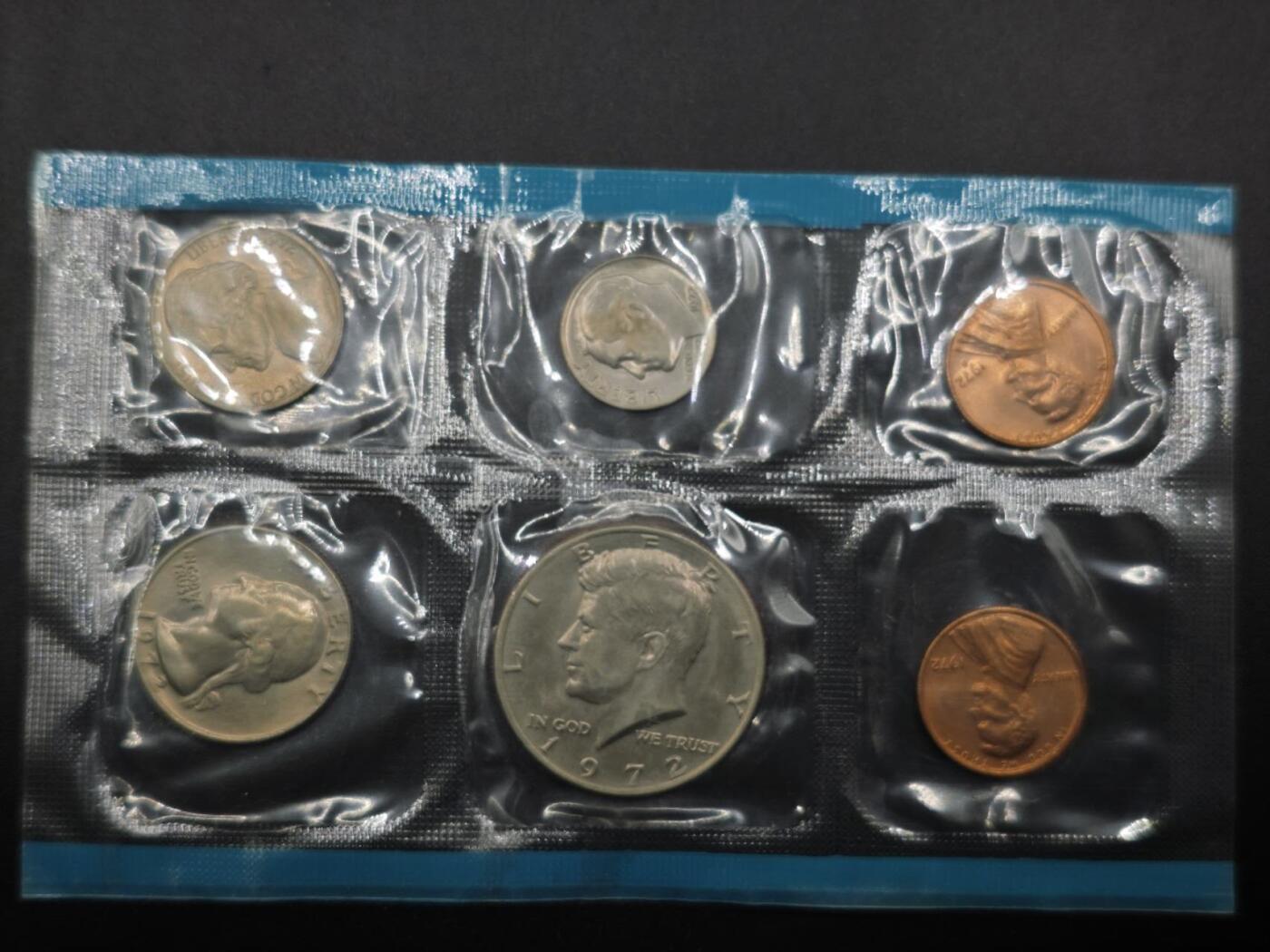 【淘币小摊】实时拍第八百一十五拍   银币套币场   满百包邮可预留二周 每周一统一发货   美国1972年P厂套币