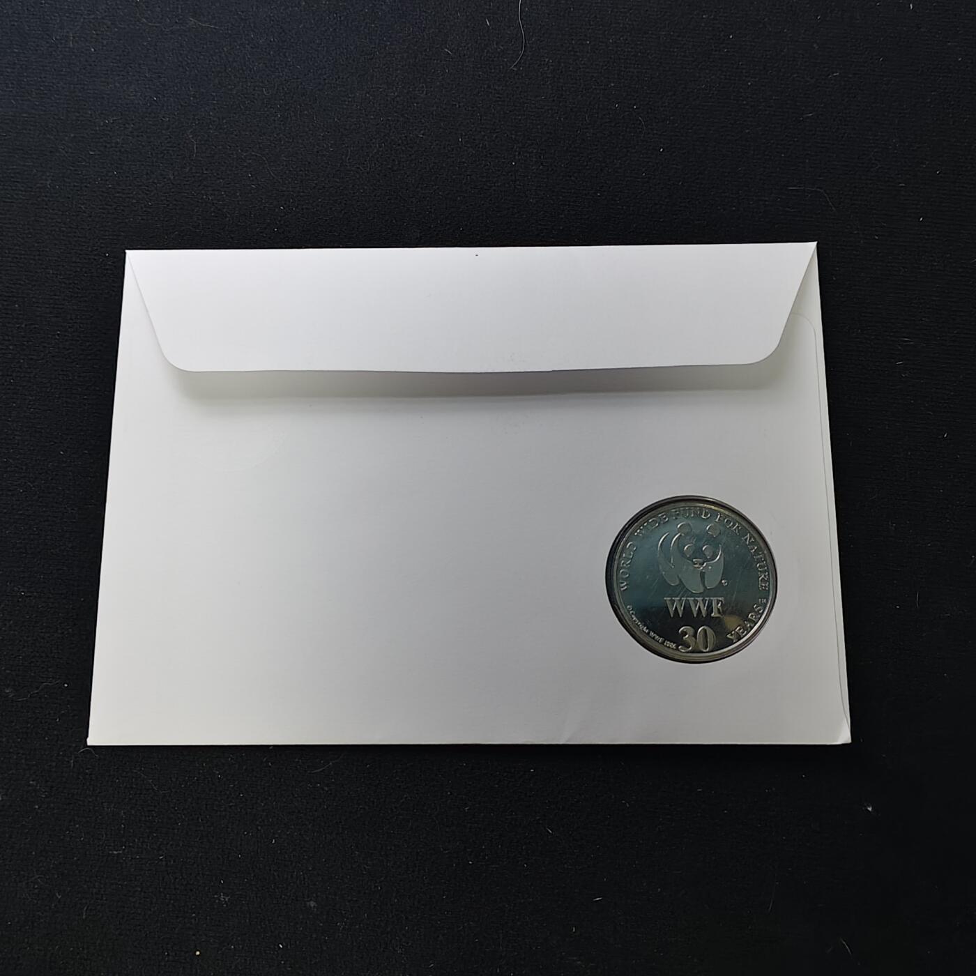 【全场包邮】纯粹捡漏拍482场（免费代拍第19场）-币封+套装+富兰克林（注意佣金） 【邮章封】WWF世界自然基金会1986年30周年‌金背神仙鱼纪念邮章封