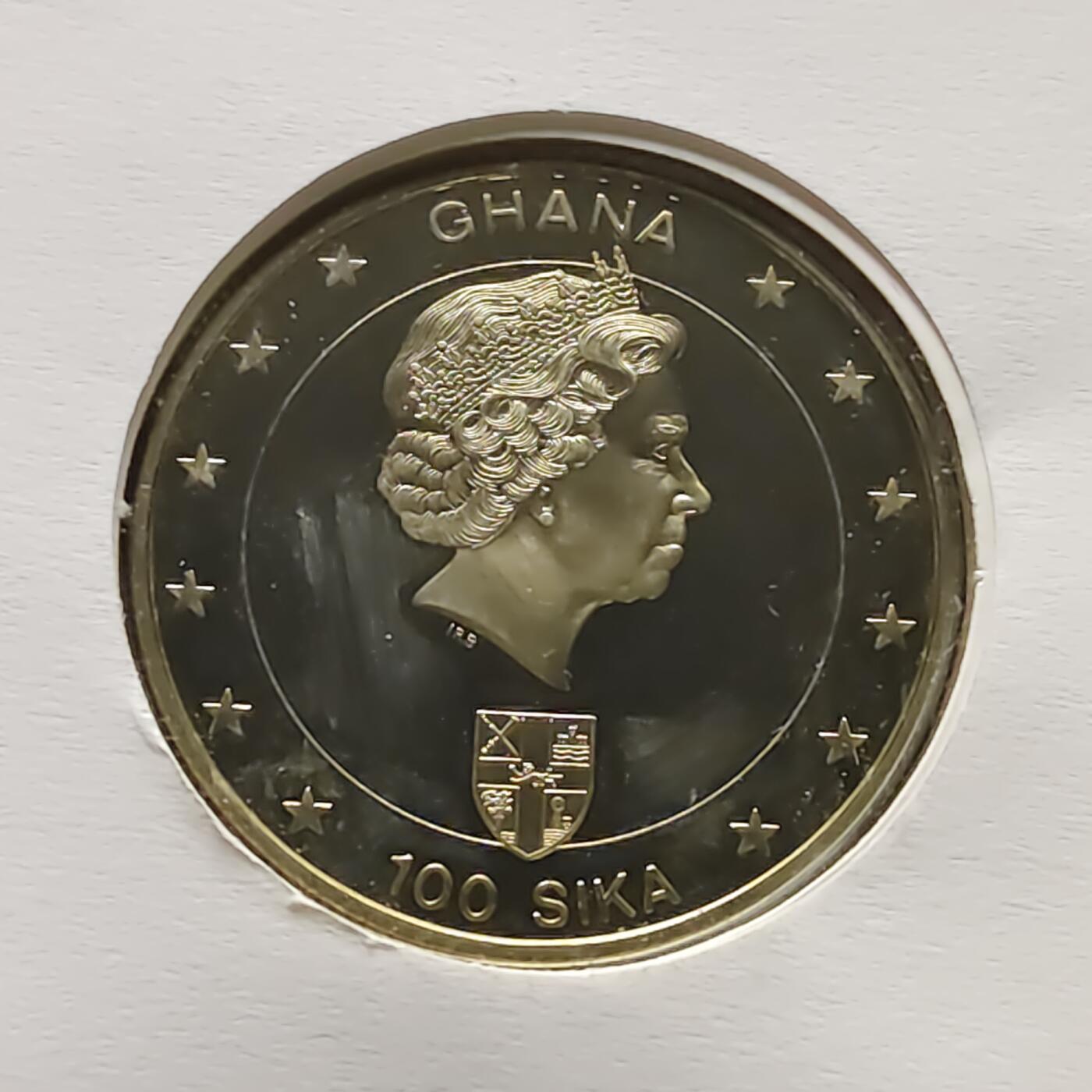 【全场包邮】纯粹捡漏拍482场（免费代拍第19场）-币封+套装+富兰克林（注意佣金） 【邮币封】加纳2002年100塞地纪念伊丽莎白皇太后克朗型纪念币邮币封