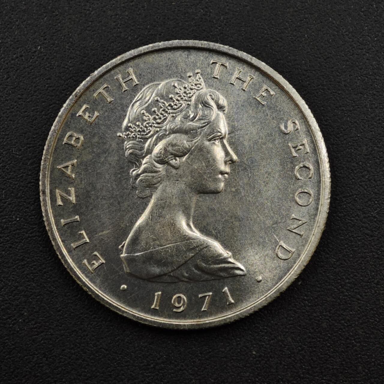 【淘币小摊】实时拍第八百一十四拍   散币场   满百包邮可预留二周 每周一统一发货   马恩岛1971年5便士镍币