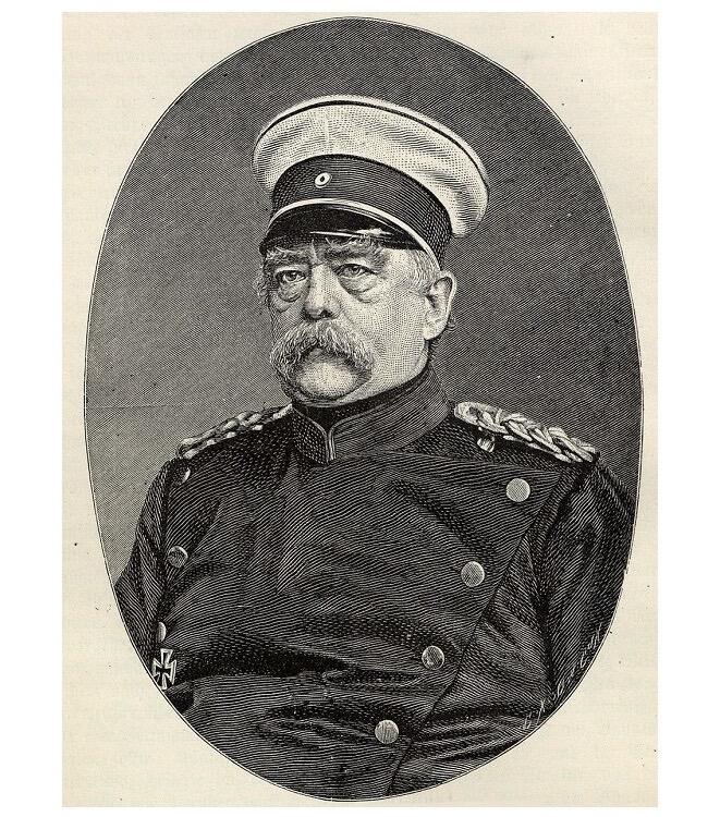 德国铁血宰相俾斯麦 高浮雕精制大镀金章 40MM