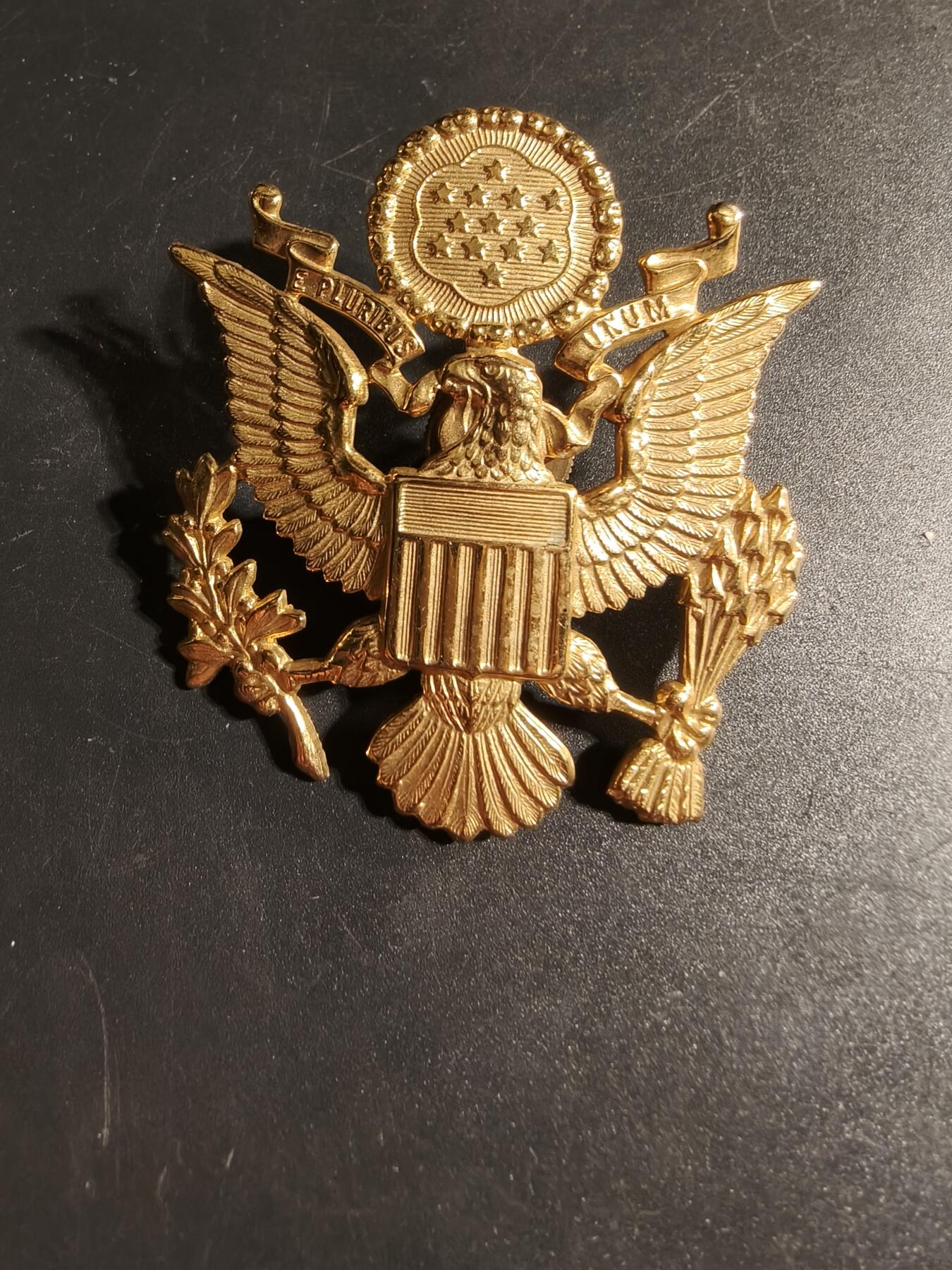 老王徽章第167期 美国陆军军官大檐帽帽徽