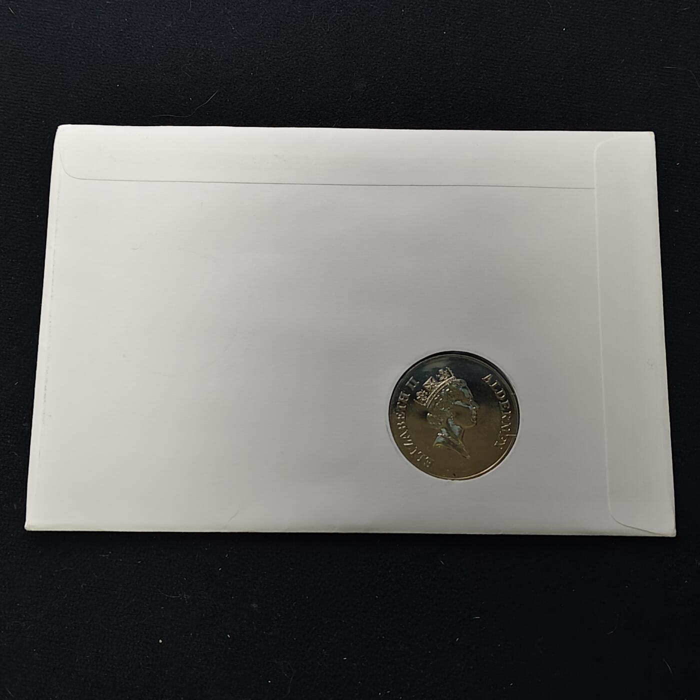 【全场包邮】纯粹捡漏拍482场（免费代拍第19场）-币封+套装+富兰克林（注意佣金） 【邮币封】奥尔德尼1995年2镑二战胜利50周年克朗型纪念币邮币封