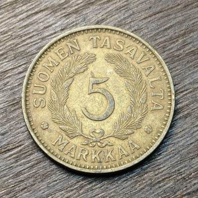 【铜匠收藏】★第134场★散币场，无佣金，30包邮。不满30元，支付5元运费。《接受代拍 代送NGC评级》 - 芬兰 1931年 5马克 铜币