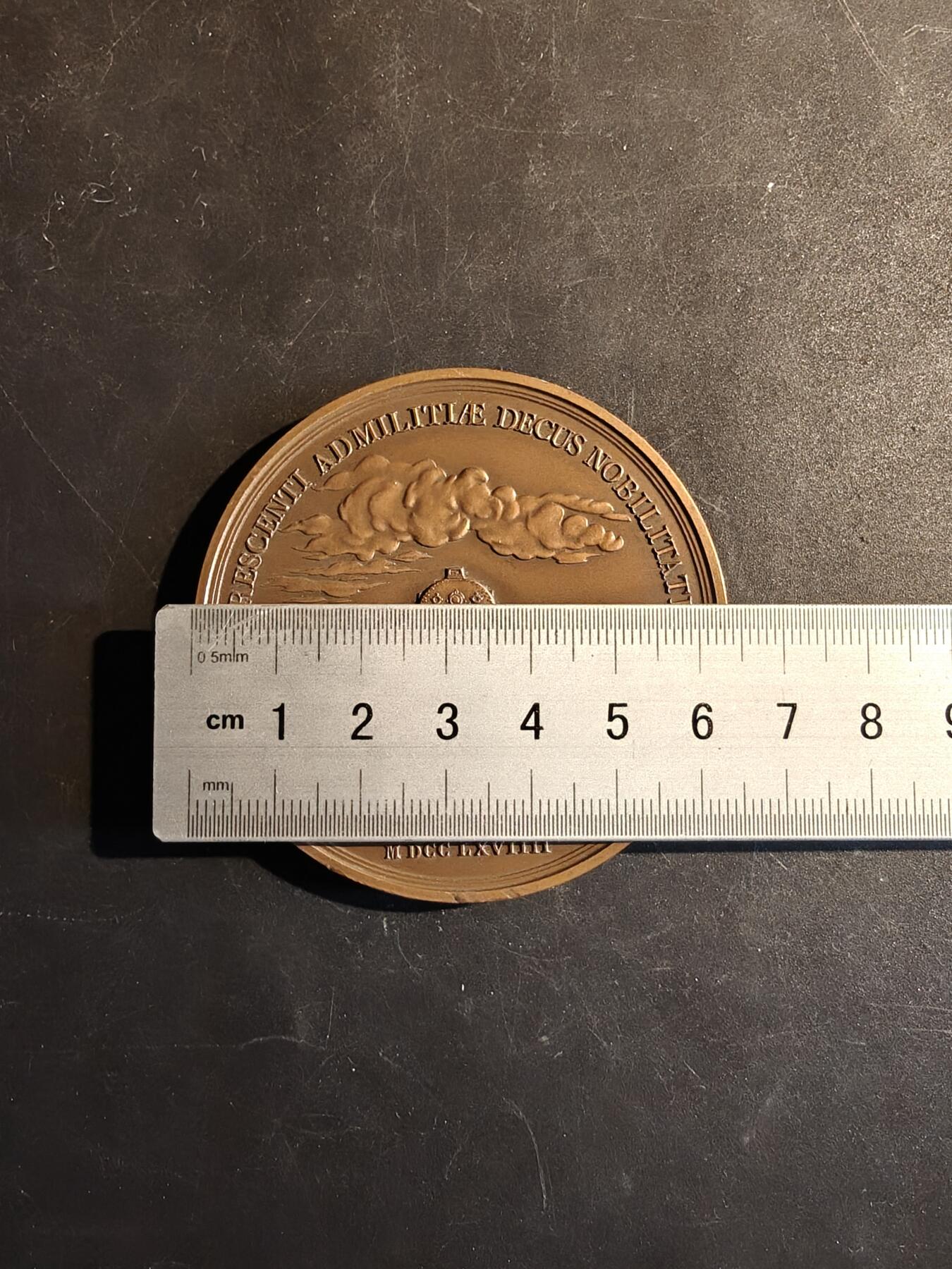 老王徽章第167期 1964年法国空中作战研究生院大铜章      正面为巴黎荣军院      直径64mm.     重量131.2g