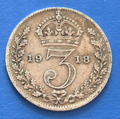 外国优质老铜币银币，周六九点倒数截拍，满百包邮，可寄存半年，喜欢朋友微信扫描二维码可直接参拍 - 高银英国1918年3便士银币