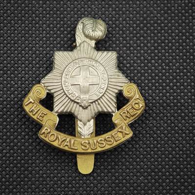 【淘币小摊】限时拍第八百一十六拍  纪念章场  满百包邮可预留两周  周一统一发货  -  英国皇家萨塞克斯团帽徽直径39mm