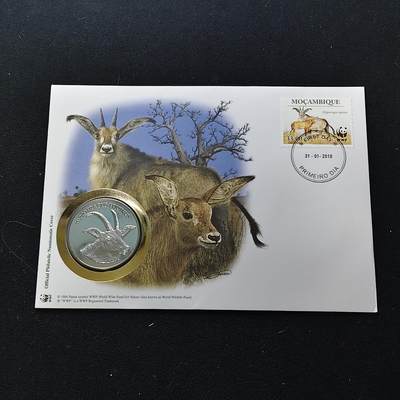 【全场包邮】纯粹捡漏拍482场（免费代拍第19场）-币封+套装+富兰克林（注意佣金） - 【邮章封】WWF世界自然基金会1986年30周年‌马羚纪念邮章封