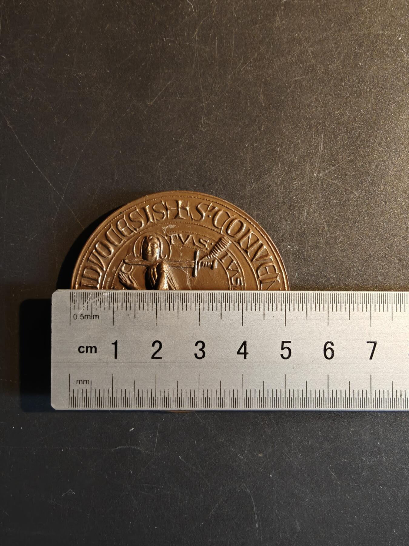 老王徽章第167期 法国圣茹斯特昂绍塞市大铜章     直径51mm.    重量80.8g