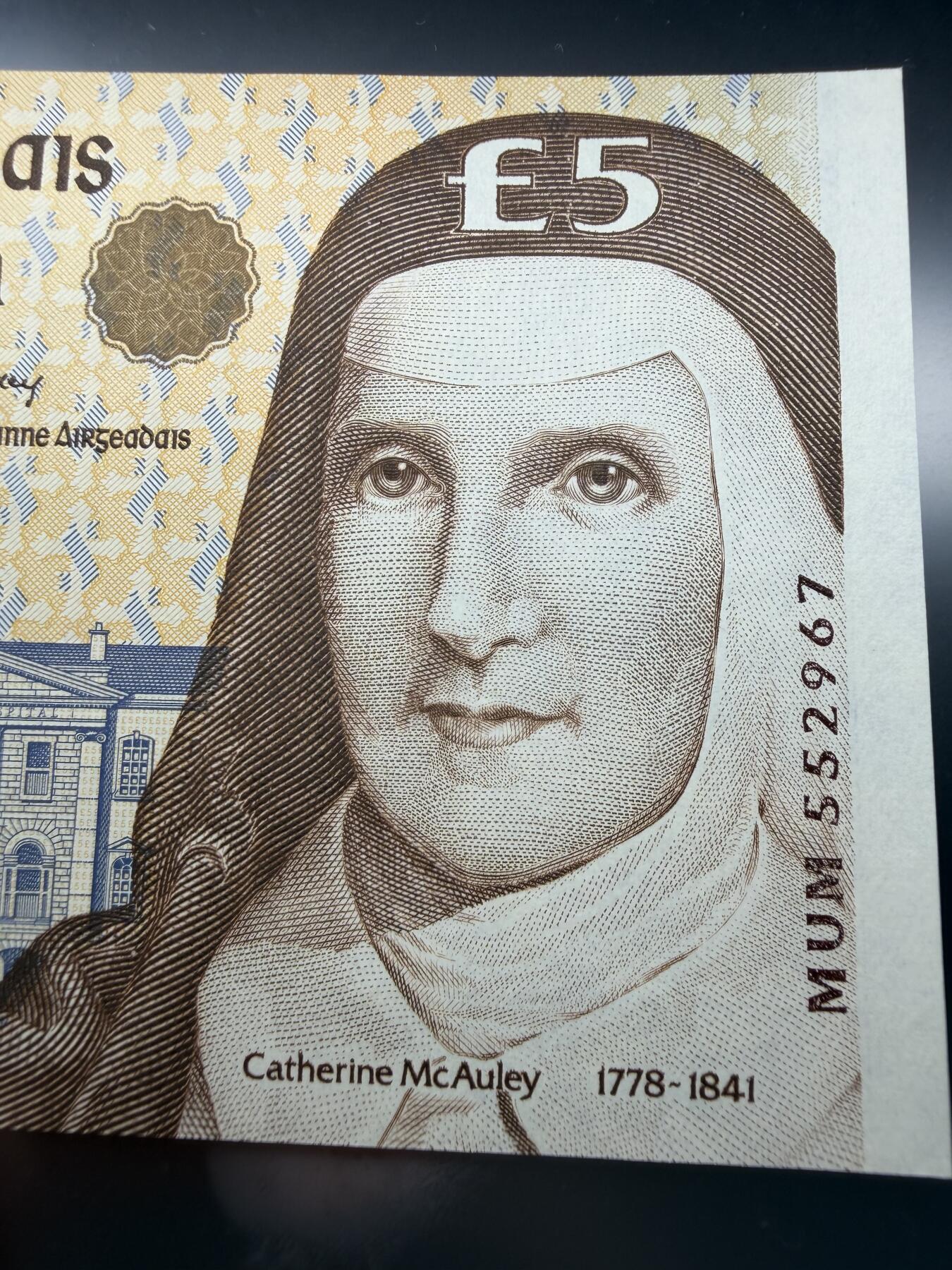 2025年集古藏今外币拍卖第十期-第10场—（总第290拍-纸币专场），本期拍完结算一次，发货时间2-3天，休息几天后继续新的一期拍卖。 全新1993年爱尔兰5镑