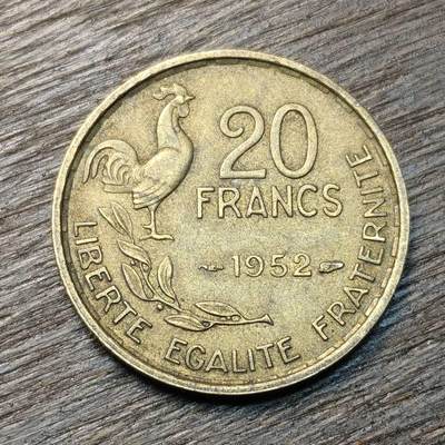 【铜匠收藏】★第134场★散币场，无佣金，30包邮。不满30元，支付5元运费。《接受代拍 代送NGC评级》 - 法国 1952年 10法郎 高卢熊鸡