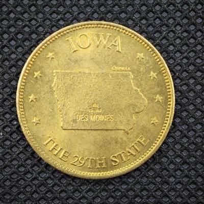 【淘币小摊】限时拍第八百一十六拍  纪念章场  满百包邮可预留两周  周一统一发货  -  美国艾奥瓦州纪念章直径26mm