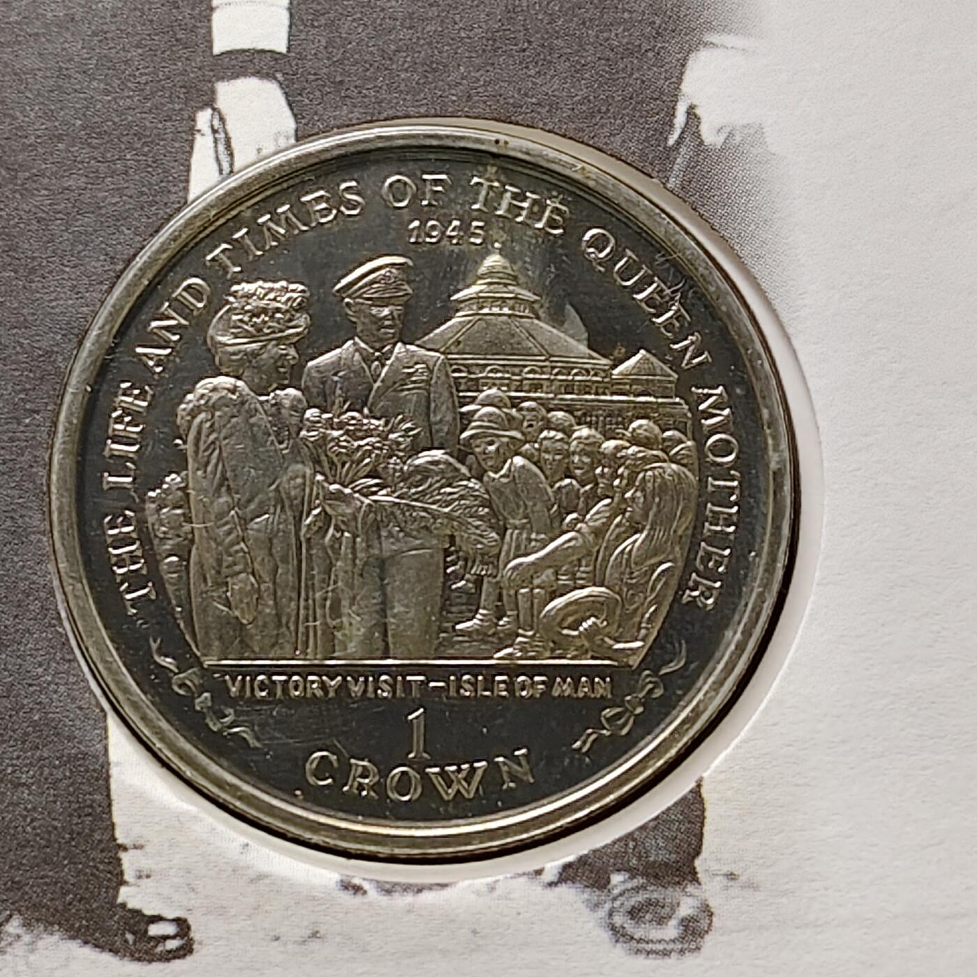 【全场包邮】纯粹捡漏拍482场（免费代拍第19场）-币封+套装+富兰克林（注意佣金） 【邮币封】马恩岛2000年1克朗女王母亲伊丽莎白皇太后人生中的重要时刻系列访问马恩岛克朗型纪念币邮币封