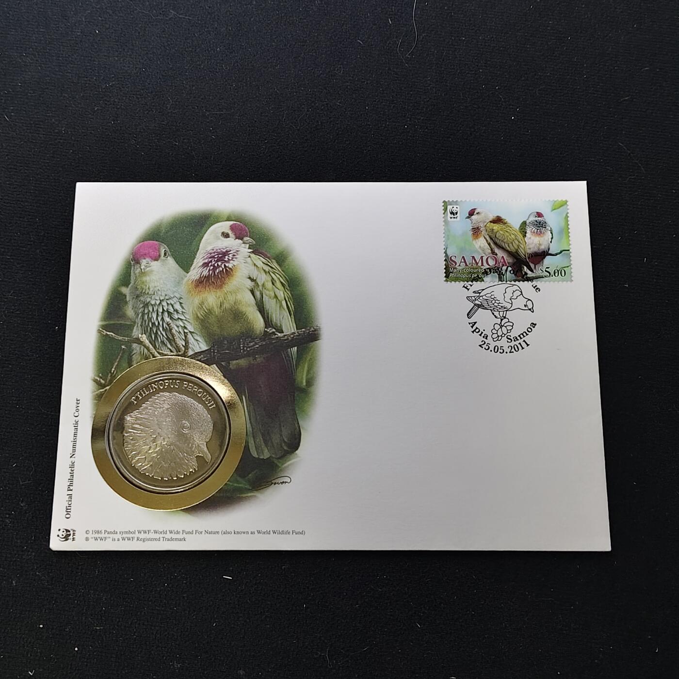 【全场包邮】纯粹捡漏拍482场（免费代拍第19场）-币封+套装+富兰克林（注意佣金） 【邮章封】WWF世界自然基金会1986年30周年‌杂色果鸠纪念邮章封