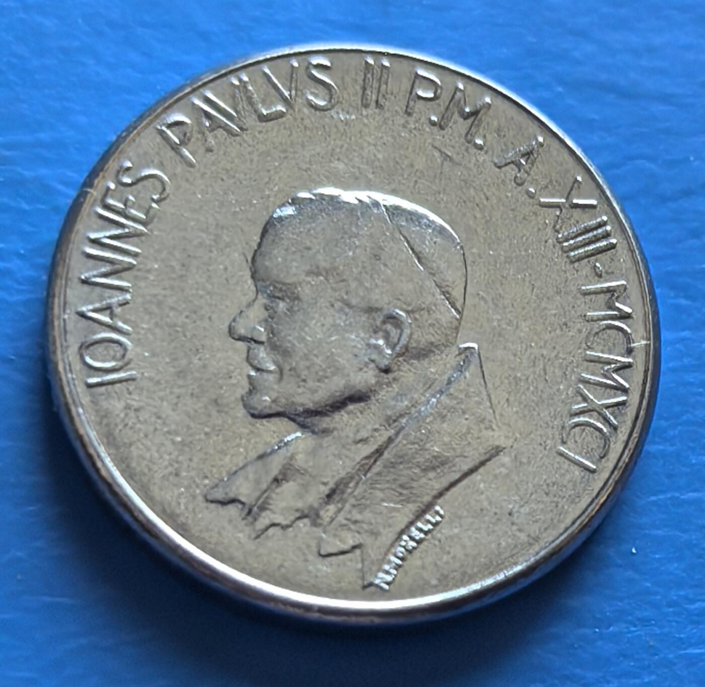 外国优质老铜币银币，周六九点倒数截拍，满百包邮，可寄存半年，喜欢朋友微信扫描二维码可直接参拍 梵蒂冈50里拉