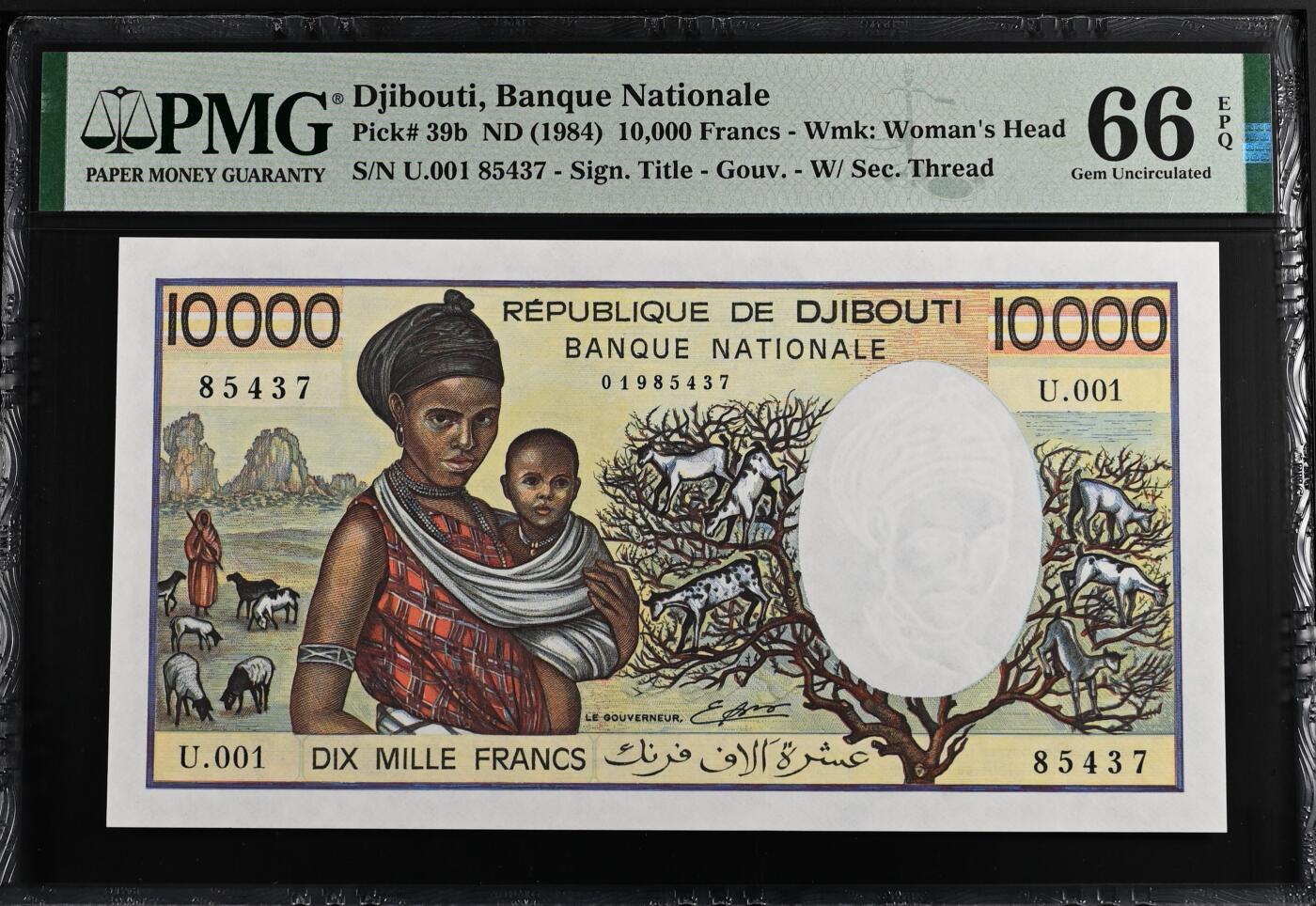 67 EPQ 1979年 新加坡鸟版20元，各版本稀有瑞典1000克朗，持续更新ing PMG 66 EPQ 吉布提 1984年 羊上树 10000吉布提法郎 大票幅 001冠号