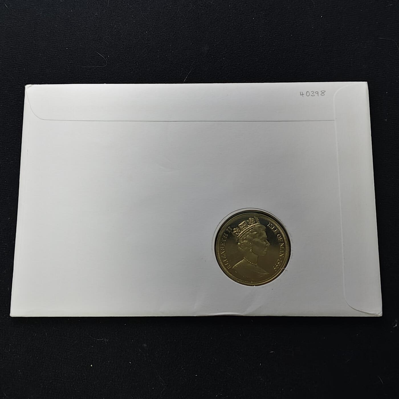 【全场包邮】纯粹捡漏拍482场（免费代拍第19场）-币封+套装+富兰克林（注意佣金） 【邮币封】马恩岛1999年1克朗女王母亲伊丽莎白皇太后人生中的重要时刻系列婚礼克朗型纪念币邮币封