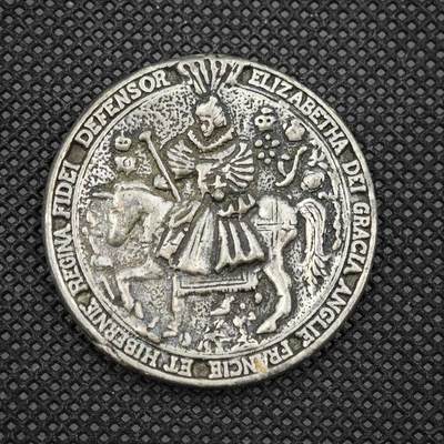 【淘币小摊】限时拍第八百一十六拍  纪念章场  满百包邮可预留两周  周一统一发货  - 英国伊丽莎白一世纪念章 直径38mm