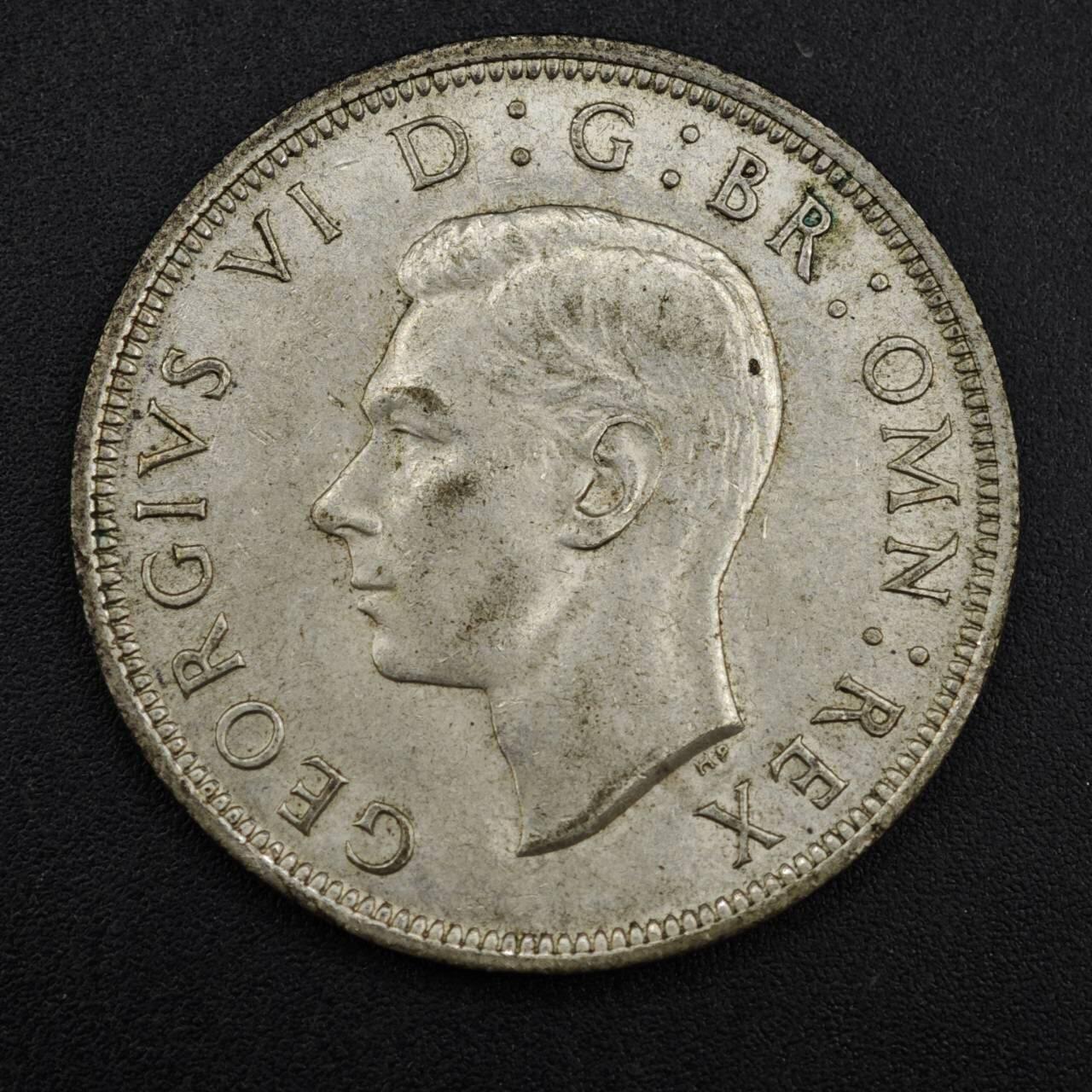 【淘币小摊】实时拍第八百一十四拍   散币场   满百包邮可预留二周 每周一统一发货   英国1942年乔治六世半克朗银币