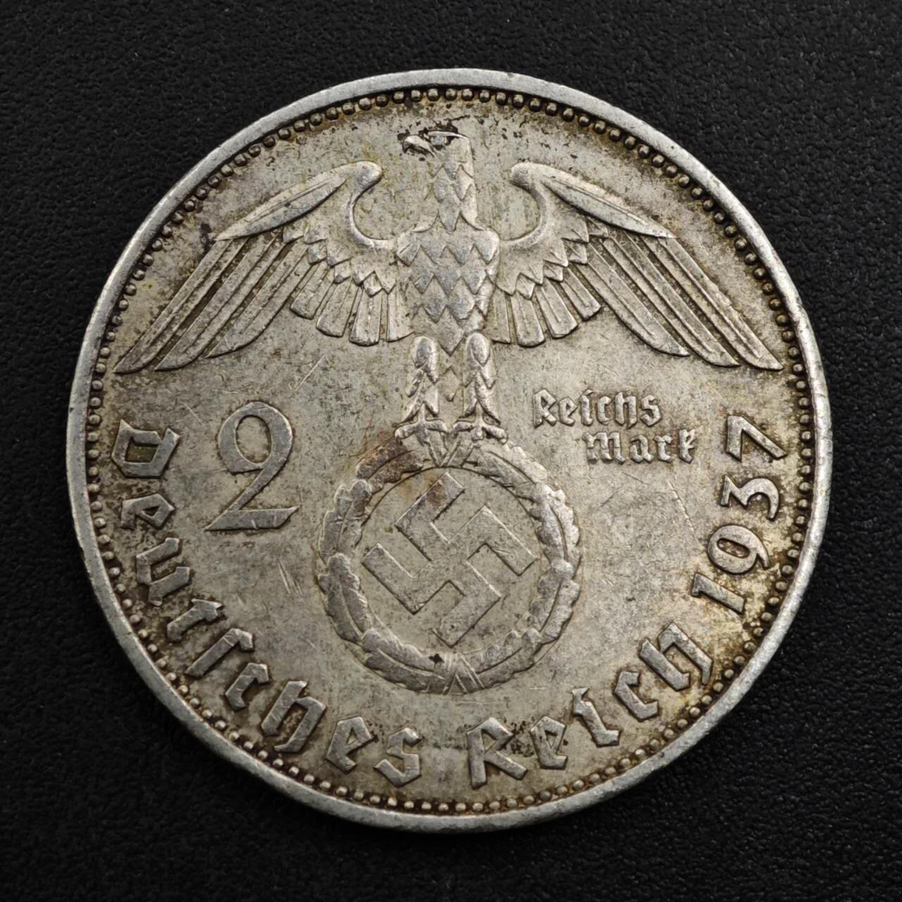 【淘币小摊】实时拍第八百一十五拍   银币套币场   满百包邮可预留二周 每周一统一发货   德国1937年2马克银币