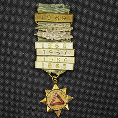 【淘币小摊】限时拍第八百一十六拍  纪念章场  满百包邮可预留两周  周一统一发货  - 1965-1971年安全驾驶竞赛司机奖章直径33mm