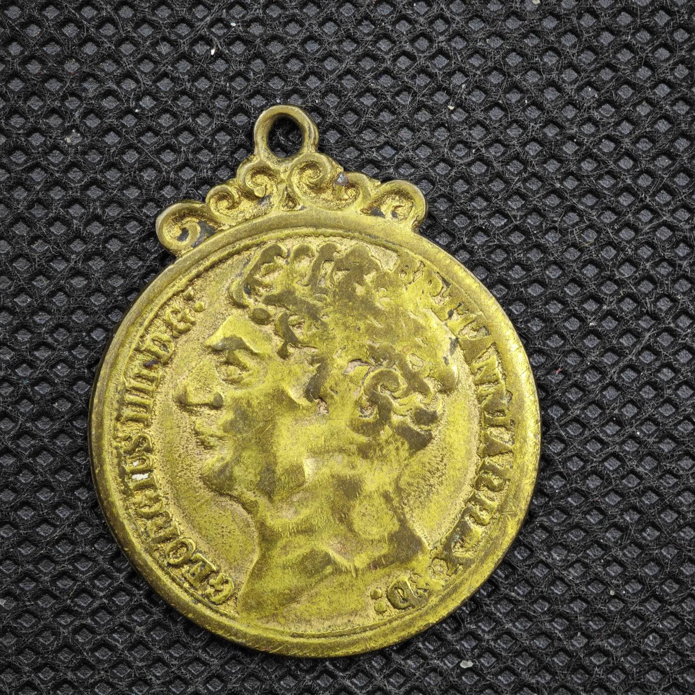 【淘币小摊】限时拍第八百一十六拍  纪念章场  满百包邮可预留两周  周一统一发货   英国乔治四世马剑铜章直径27mm