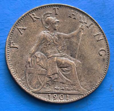 外国优质老铜币银币，周六九点倒数截拍，满百包邮，可寄存半年，喜欢朋友微信扫描二维码可直接参拍 - 英国1901年维多利亚法新