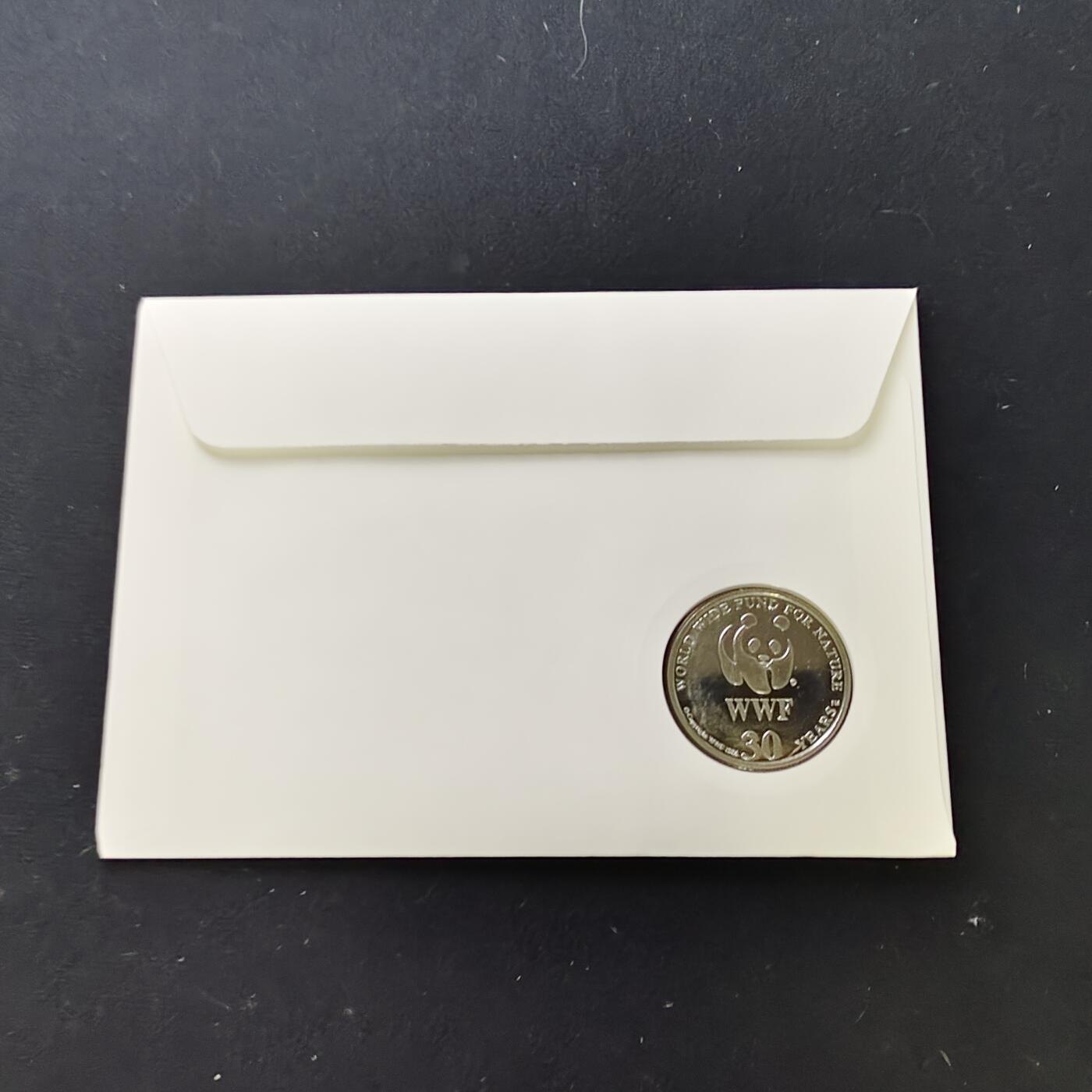 【全场包邮】纯粹捡漏拍482场（免费代拍第19场）-币封+套装+富兰克林（注意佣金） 【邮章封】WWF世界自然基金会1986年30周年非洲狮纪念邮章封