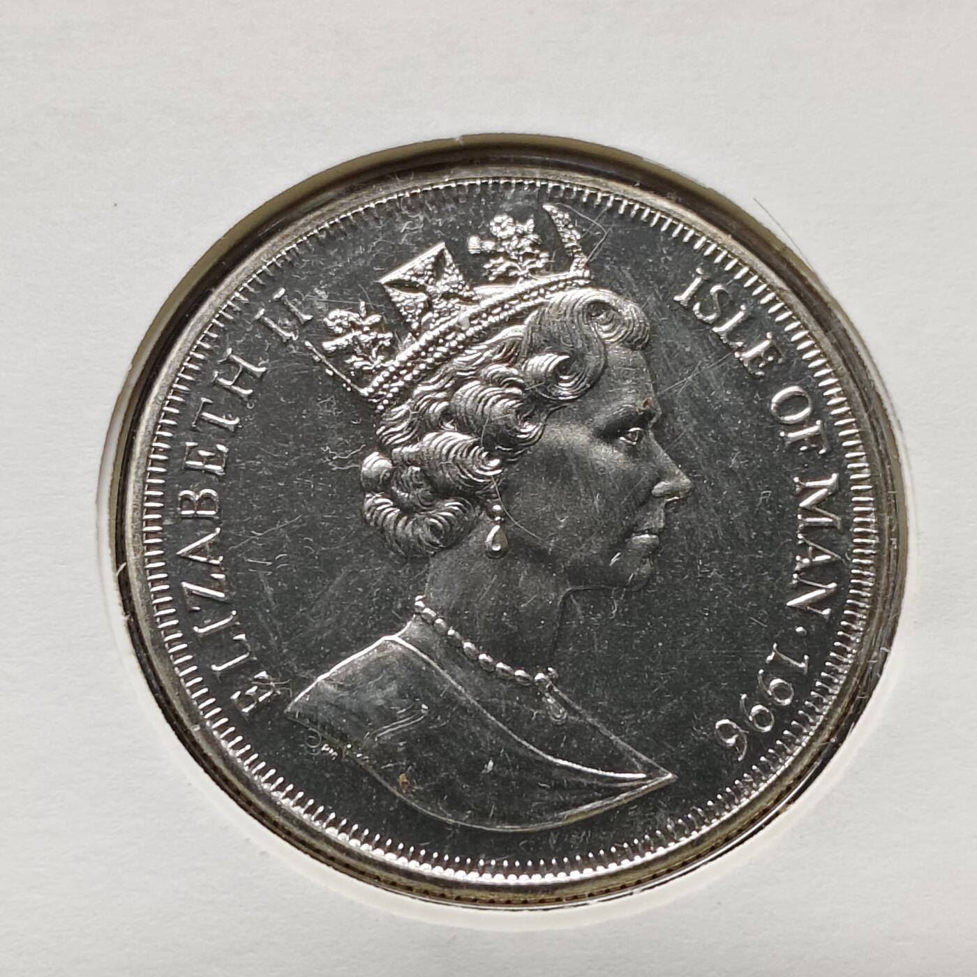 【全场包邮】纯粹捡漏拍482场（免费代拍第19场）-币封+套装+富兰克林（注意佣金） 【邮币封】马恩岛1996年1克朗女王诞生70周年克朗型纪念币邮币封