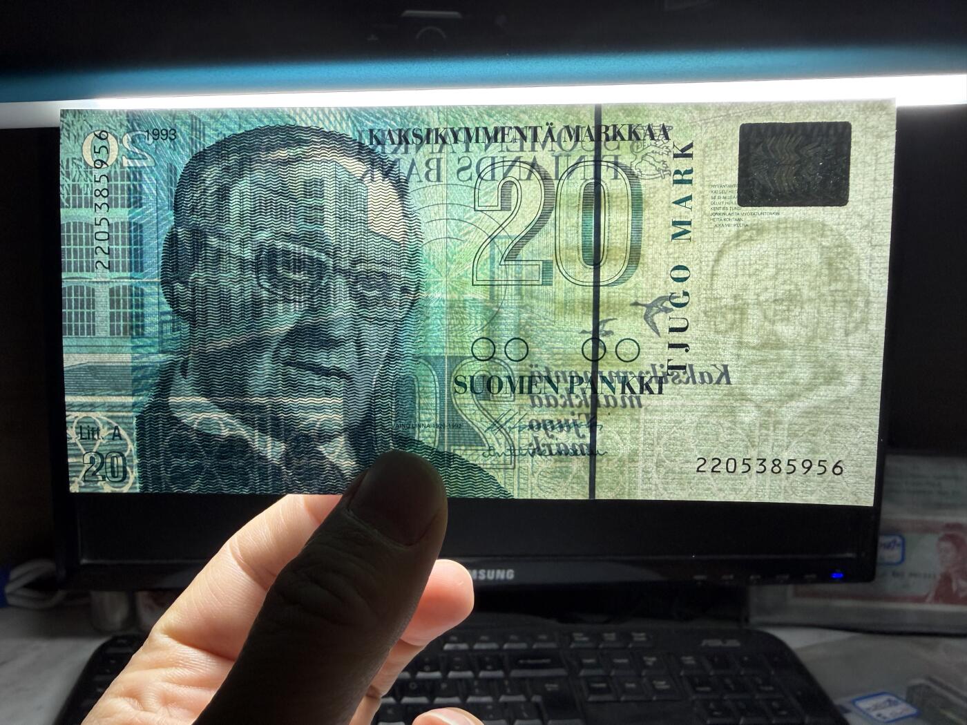 2025年集古藏今外币拍卖第十期-第10场—（总第290拍-纸币专场），本期拍完结算一次，发货时间2-3天，休息几天后继续新的一期拍卖。 全新1993年芬兰20马克