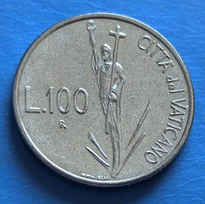 外国优质老铜币银币，周六九点倒数截拍，满百包邮，可寄存半年，喜欢朋友微信扫描二维码可直接参拍 - 梵蒂冈100里拉