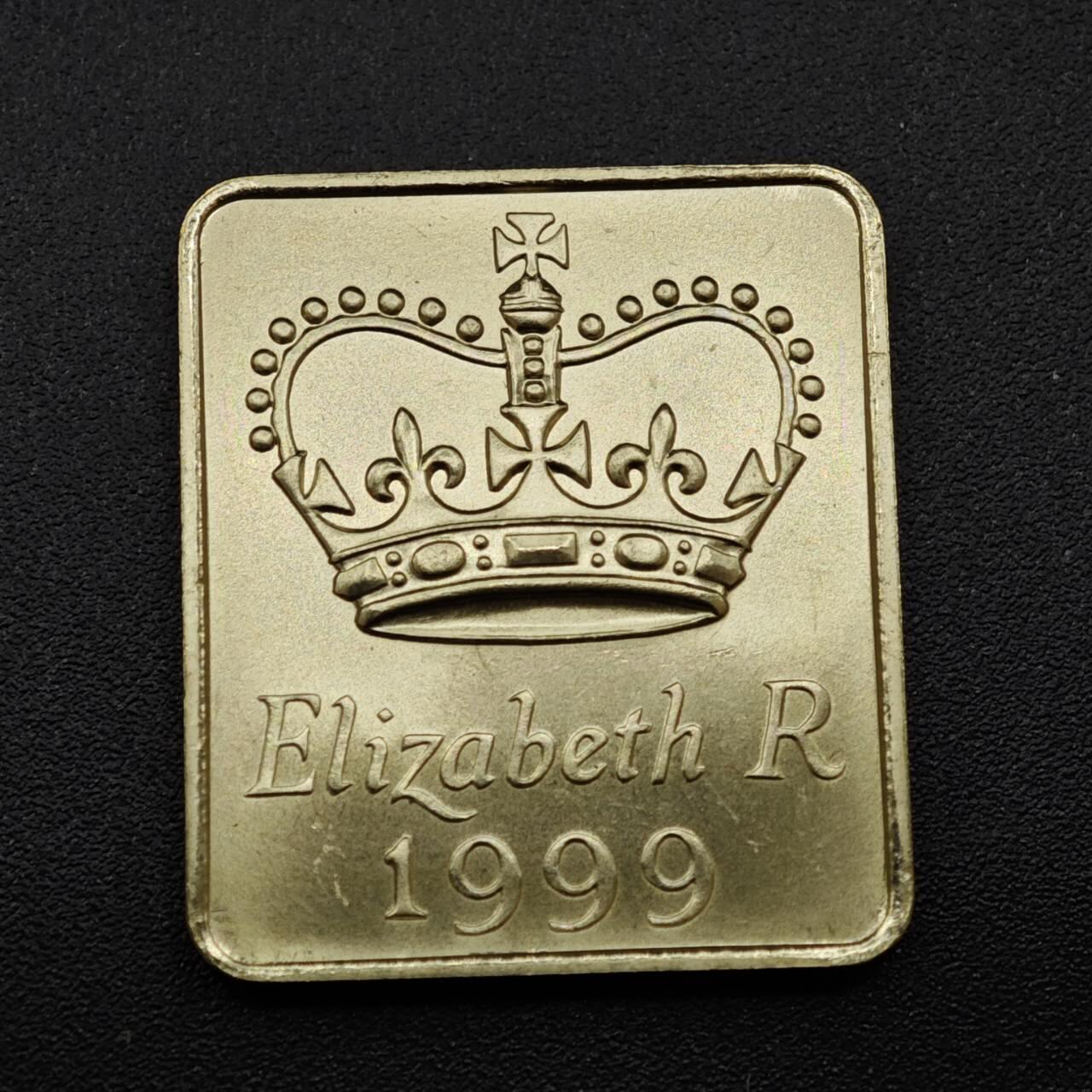 【淘币小摊】实时拍第八百一十四拍   散币场   满百包邮可预留二周 每周一统一发货   英国1999年造币厂铭牌