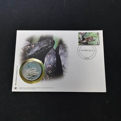 【全场包邮】纯粹捡漏拍482场（免费代拍第19场）-币封+套装+富兰克林（注意佣金） - 【邮章封】WWF世界自然基金会所罗门树蚺邮章封