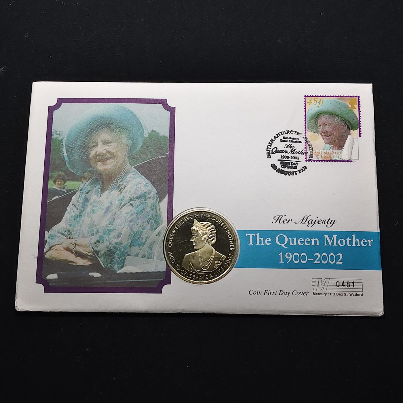 【全场包邮】纯粹捡漏拍482场（免费代拍第19场）-币封+套装+富兰克林（注意佣金） 【邮币封】加纳2002年100塞地纪念伊丽莎白皇太后克朗型纪念币邮币封