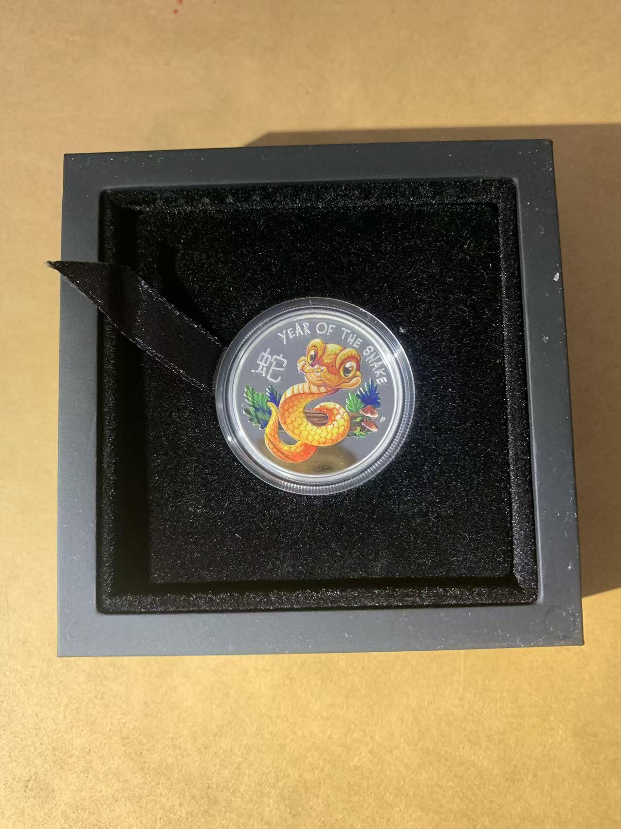 【礼羽收藏】🌏世界钱币拍卖第117期 澳大利亚图瓦卢2025年生肖蛇年蛇宝宝彩色精制纪念银币