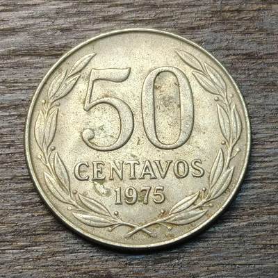 【铜匠收藏】★第134场★散币场，无佣金，30包邮。不满30元，支付5元运费。《接受代拍 代送NGC评级》 - 智利 1975年 50分 铜币 安第斯秃鹰